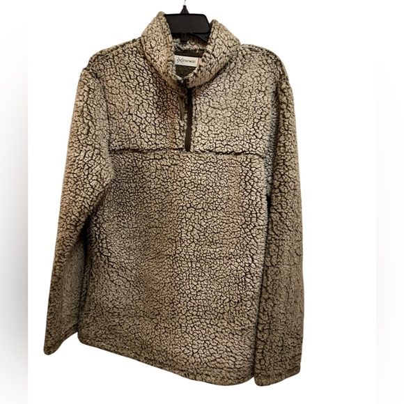 W Departwest Faux Fur Pullover 1/4 Front Zipper Opening Top Size M - Picture 1 of 5